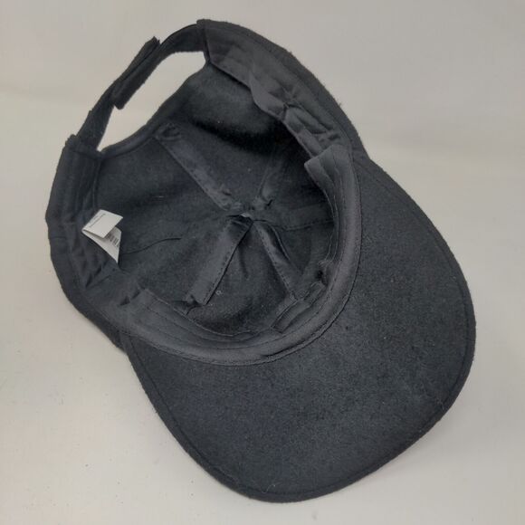 Unbranded Men's Strapback Hat Black Adjustable 100% Polyester Blank - Picture 6 of 7